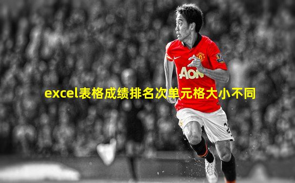 excel表格成绩排名次单元格大小不同