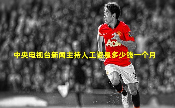 中央电视台新闻主持人工资是多少钱一个月